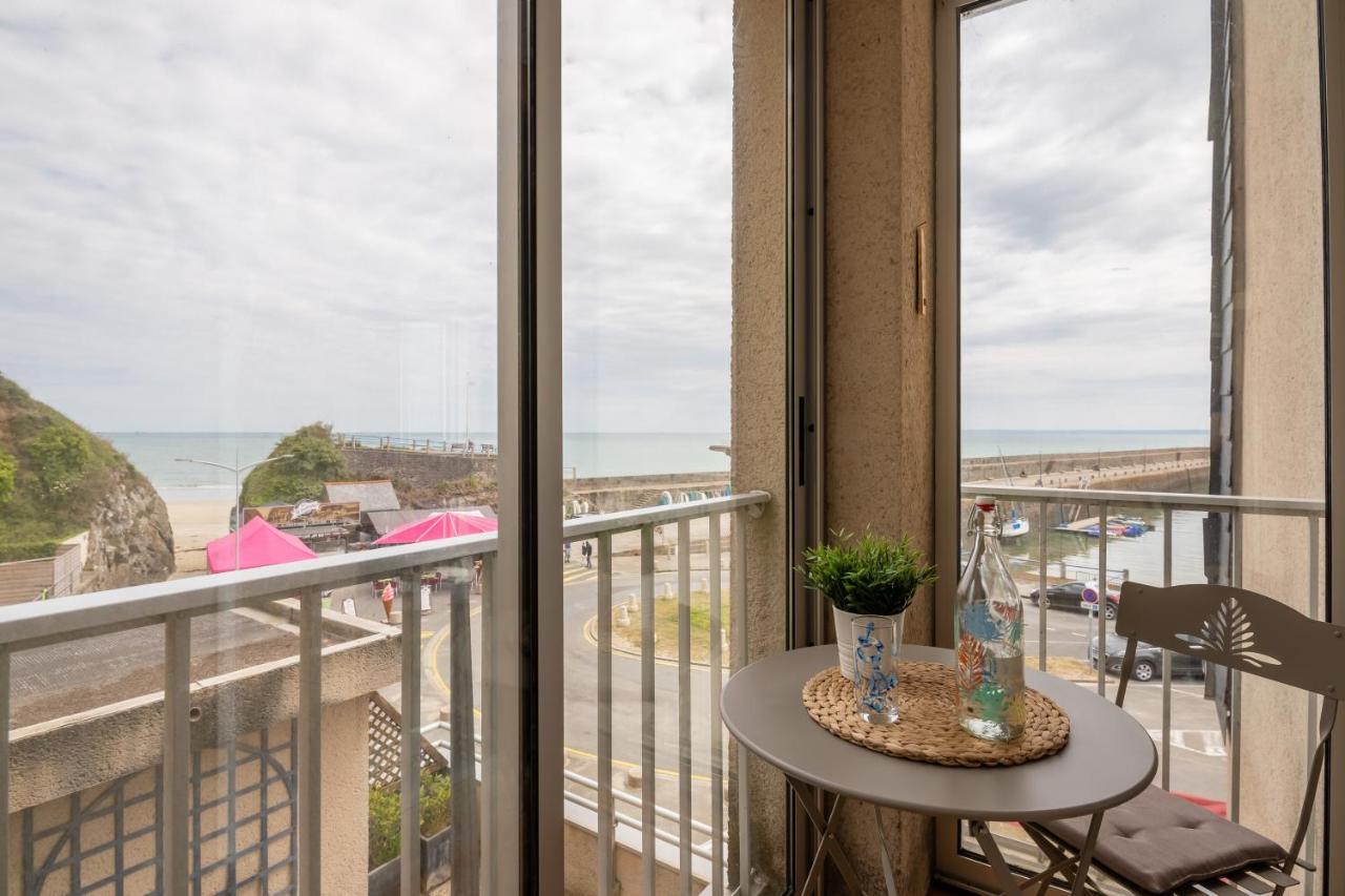 Au Port De Binic - Loggia Vue Port Apartment Luaran gambar